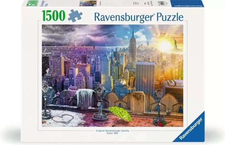 Puzzle 1500 pièces Ravensburger – New York en été et en hiver
