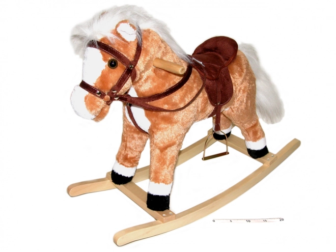 Cheval à bascule avec effets brun