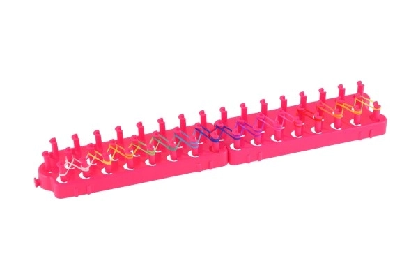 Crée ton propre bracelet - élastiques 600 pcs + accessoires + métier à tisser pour bracelets dans une boîte 27x13x4cm