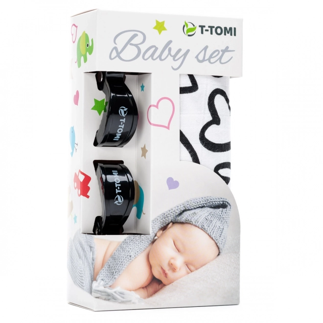 ENSEMBLE BÉBÉ T-TOMI - Cœurs noirs