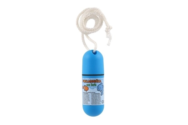 Tirelire à cou avec cordelette 11,5cm plastique assorti mélange de couleurs