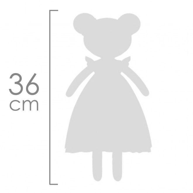 DeCuevas 20046 Poupée en peluche NIZA - 36 cm avec berceau
