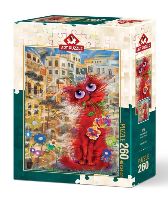 Puzzle Chat Rouge 260 pièces