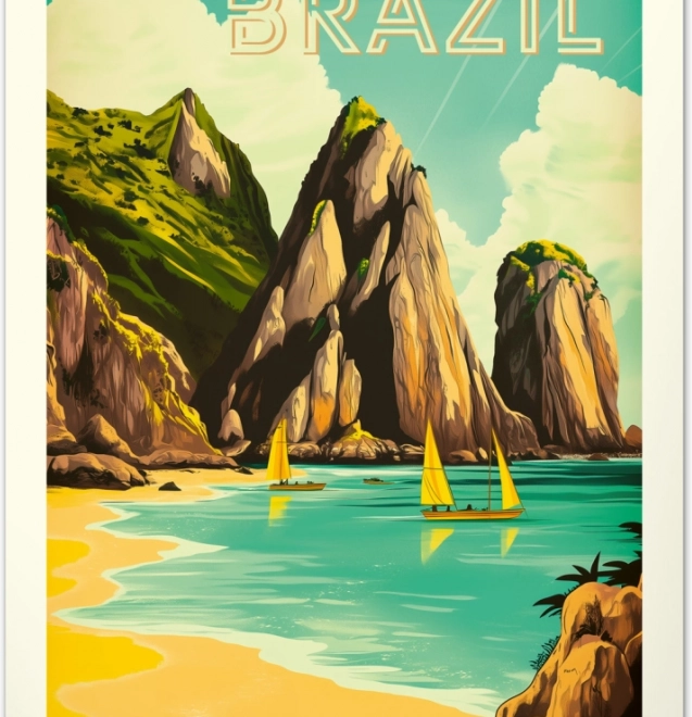 Calendrier mural Vintage affiches Paradis tropicaux 2026