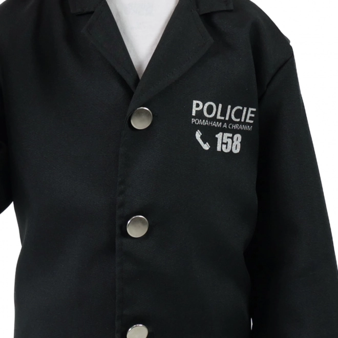 Déguisement d'enfant policier avec casquette - impression tchèque (S)