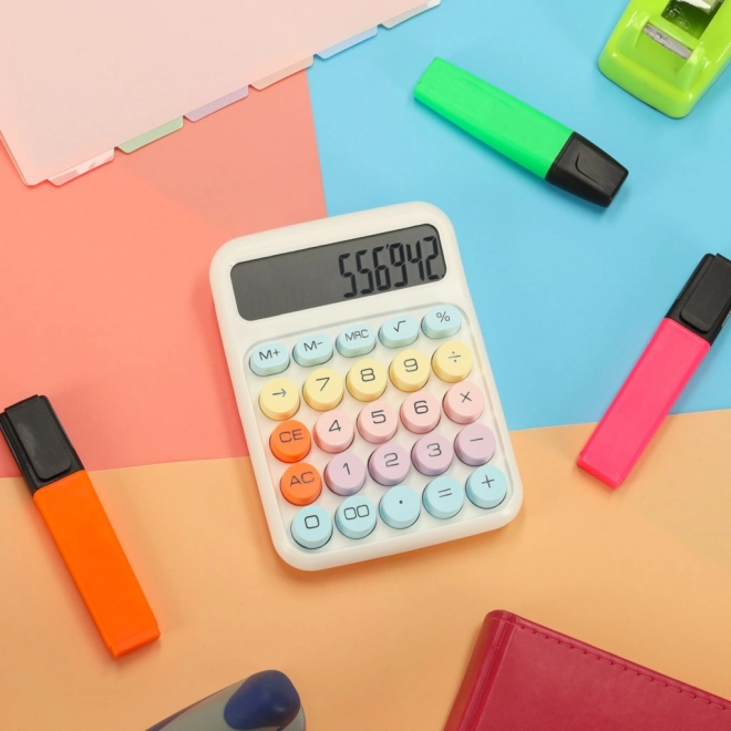 Boutons ronds calculatrice de bureau