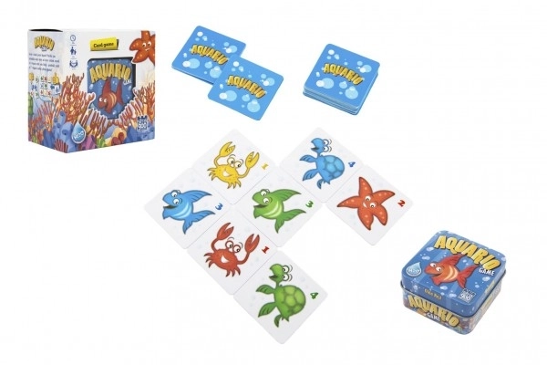 Jeu de société Aquario dans une boîte métallique 13x13x7,5cm