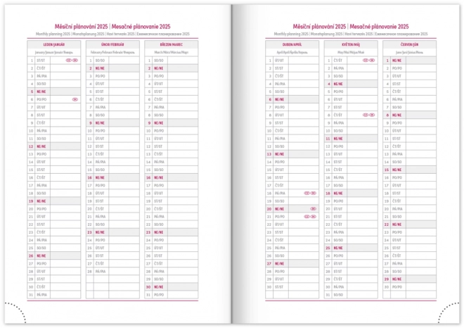Agenda hebdomadaire Capys 2024 rouge