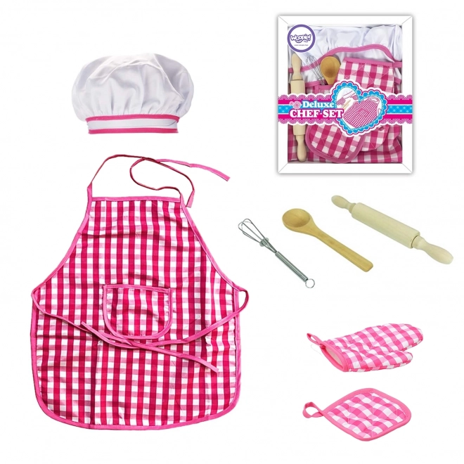 Ensemble Petit Chef Tenue de Cuisine avec Accessoires 7 pcs