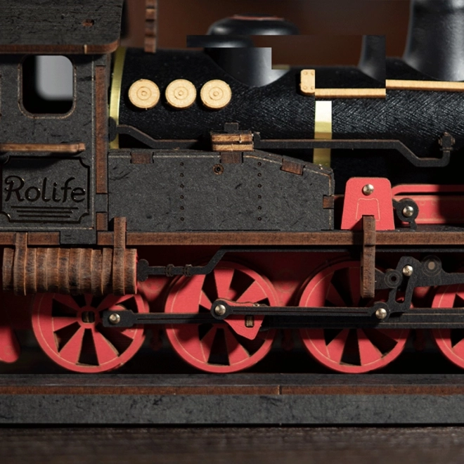 RoboTime Maquette en bois 3D Locomotive à vapeur vintage