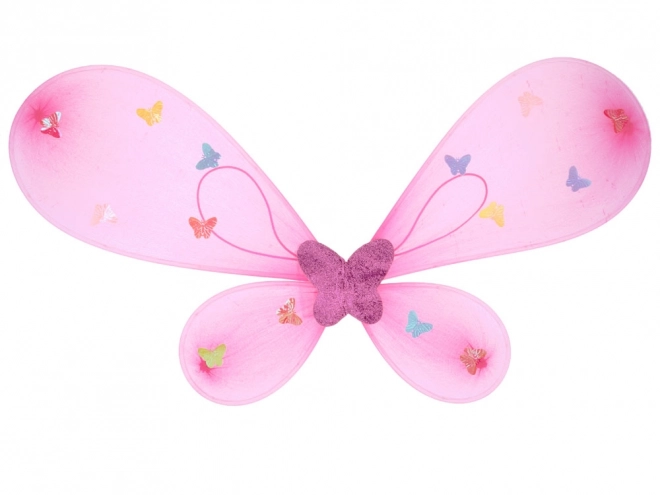 Costume de fée rose lumineux avec ailes de papillon – Rose clair