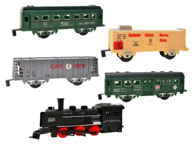 Ensemble de train électrique avec wagons
