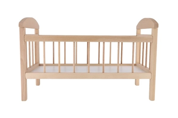Lit de poupée en bois grande taille 58,5x33x37,5 cm en sac