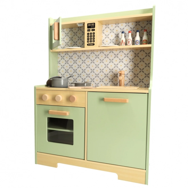 Cuisinière en bois MDF menthe pour enfants