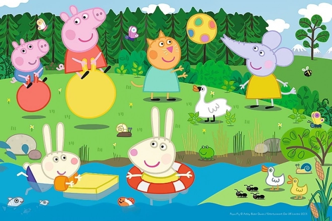 Puzzle Peppa Pig / Peppa Pig Activités de vacances 33x22cm 60 pièces dans une boîte 21x14x4cm