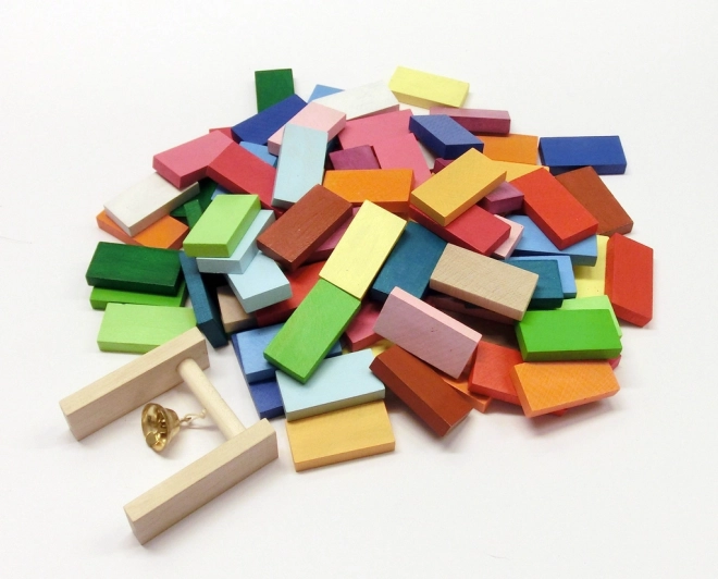 Piste de dominos avec cloche 95 pcs