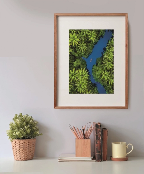 Puzzle avec vue tropicale à vol d'oiseau
