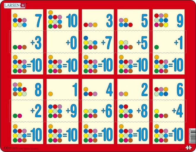 Puzzle Larsen addition jusqu'à dix III, 10 pièces