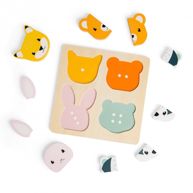 Puzzle en bois encastrable avec numérotation Bigjigs Toys
