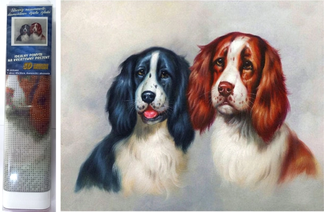 Peinture diamant Duo poilu 30 × 40 cm