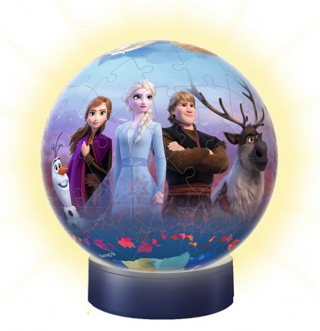 RAVENSBURGER Puzzleball lumineux La Reine des Neiges 2, 72 pièces