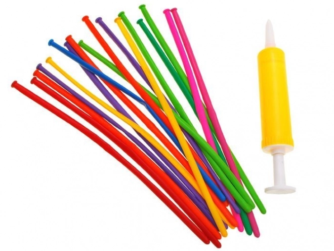 Ballons colorés pour modélisation avec pompe