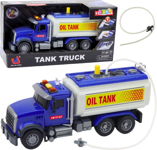 Citerne pour enfants – camion-citerne avec tuyau d’eau, lumières et sons, bleu