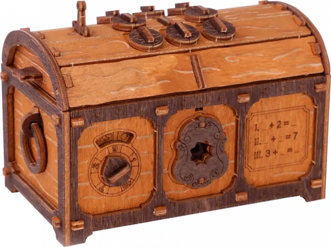 Puzzle 3D en bois Escape Room Coffre au Trésor
