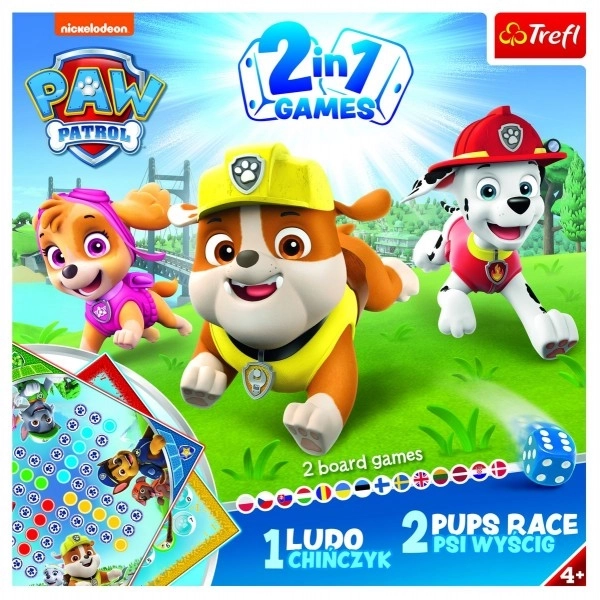 Jeu de société Ne t'énerve pas mon bonhomme / Course de chiots Paw Patrol