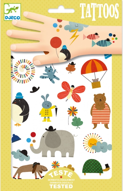 Tatouages Temporaires Animaux Adorables DJECO