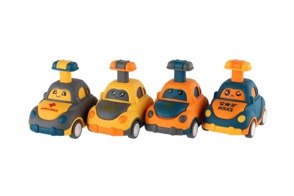 Voiture en plastique à inertie 9 cm - 4 types
