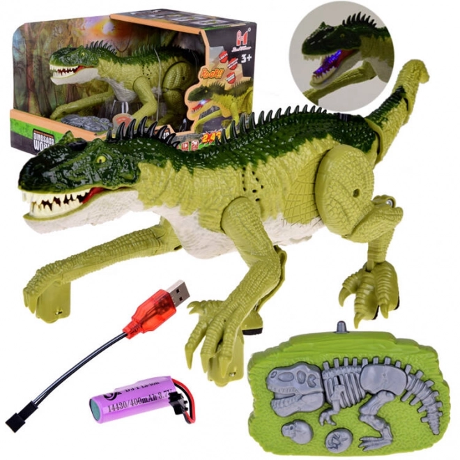 Dinosaure vert télécommandé