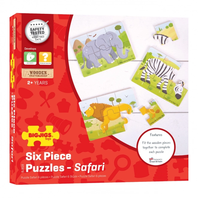 Bigjigs Toys Puzzle 3v1 animaux safari