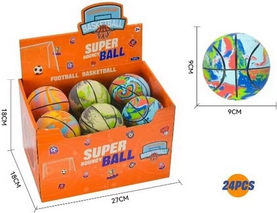 Ballon de basket arc-en-ciel 9 cm