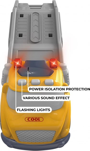 Camion de Remorquage Jaune WOOPIE City Truck avec Effets Lumineux et Sonores