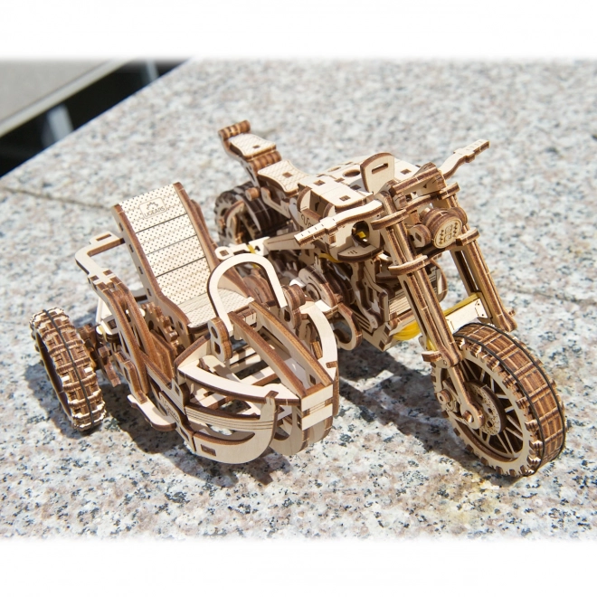 Ugears puzzle 3D Moto avec side-car 380 pièces