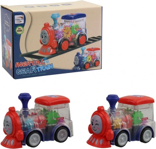 Locomotive à engrenages à piles avec lumière