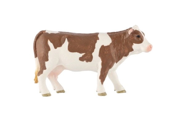 Modèle réaliste de vache en plastique de la race tachetée tchèque 12 cm