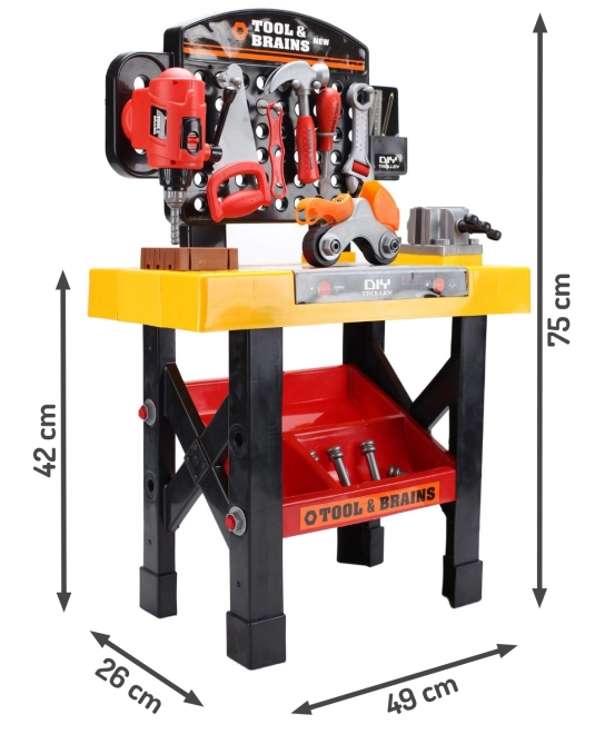 Jouet d'atelier Tool & Brains pour enfants avec 39 pièces