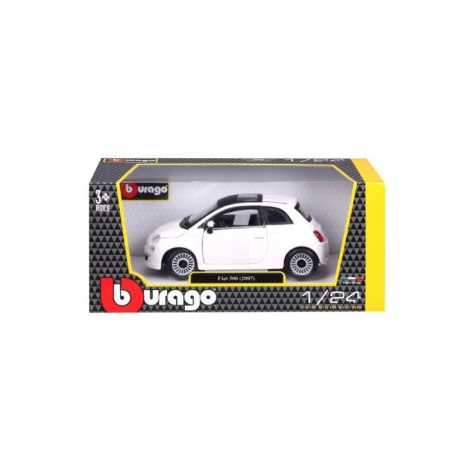 Bburago 1:24 Fiat 500 (2007) Blanc