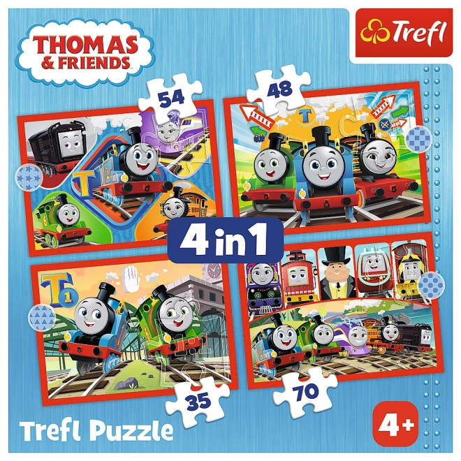 Puzzle 4v1 Courageux Thomas, Thomas et ses amis