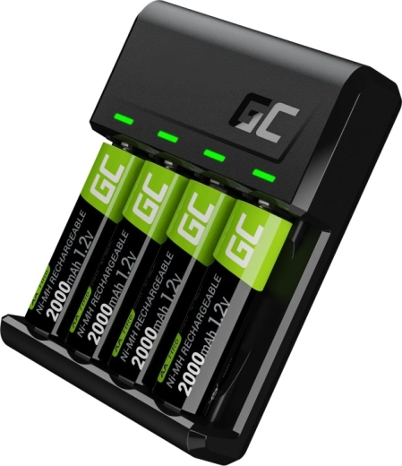 Charge simultanée de 1 à 4 batteries avec indication LED claire