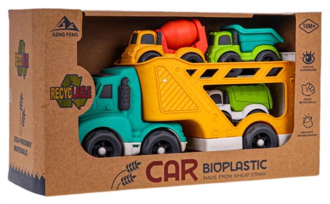 Ensemble écologique de véhicules camion + voitures