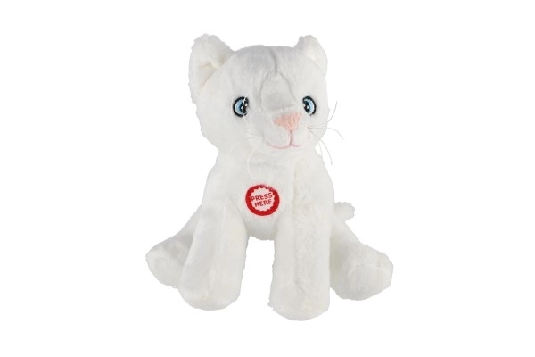 Mascotte Leo, chat crème 15 cm