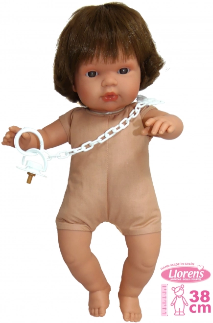 Llorens 385L LOLA - poupée réaliste avec sons et corps en tissu doux - 38 cm