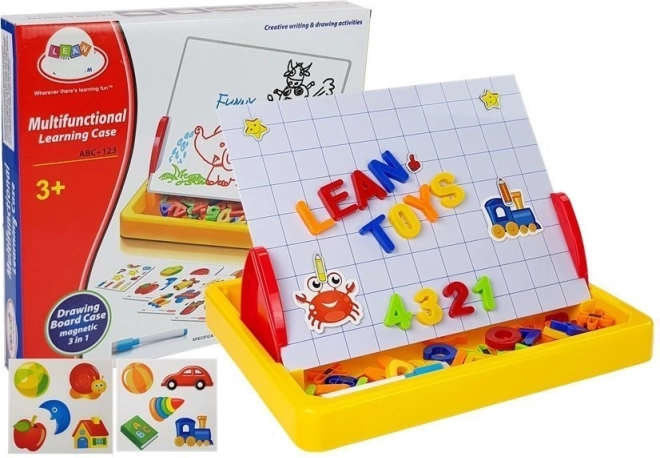 Tableau magnétique de dessin avec ensemble de lettres et de chiffres