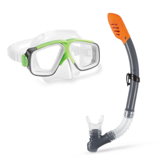 Ensemble de plongée - lunettes, tuba – Avec des éléments verts
