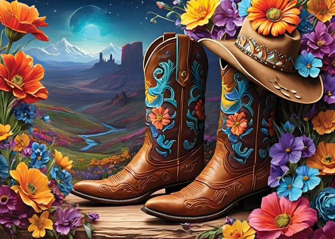 Puzzle Fermière et Chaussures 2x500 pièces