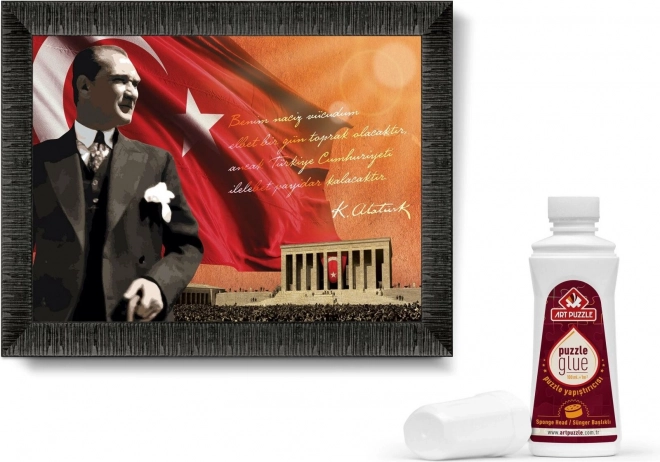 ART PUZZLE Puzzle avec cadre et colle 3-en-1 1000 pièces – Atatürk et Anitkabir