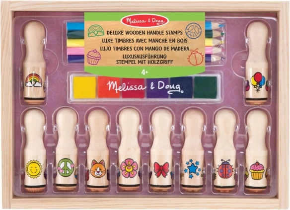 Melissa & Doug – coffret deluxe de tampons en bois pour enfants